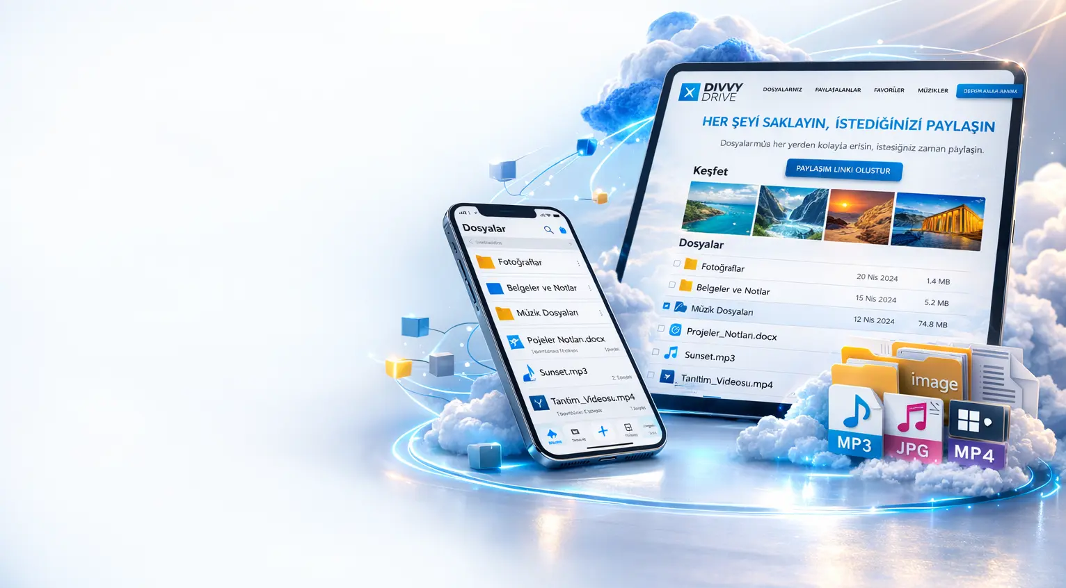 Divvy Drive yerli bulut depolama arayüz arka plan görseli