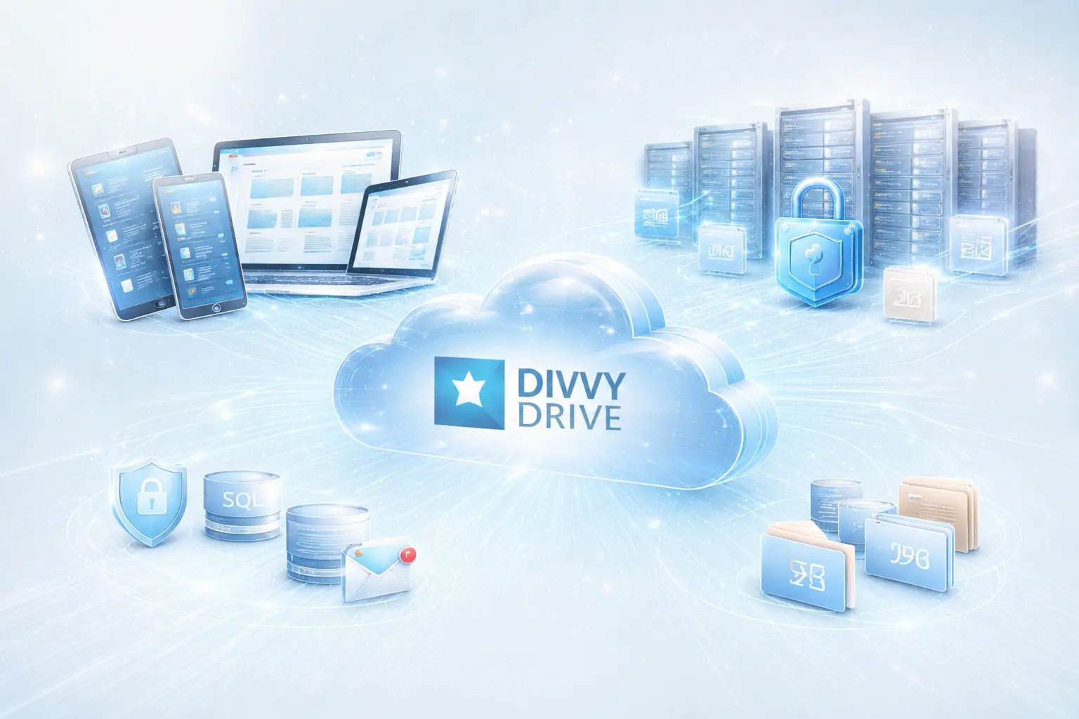 Divvy Drive modülleri — bulut, güvenlik ve senkronizasyon